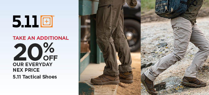 Take An Additional 20% Off Our Everyday NEX Price 5.11 Tactical Shoes