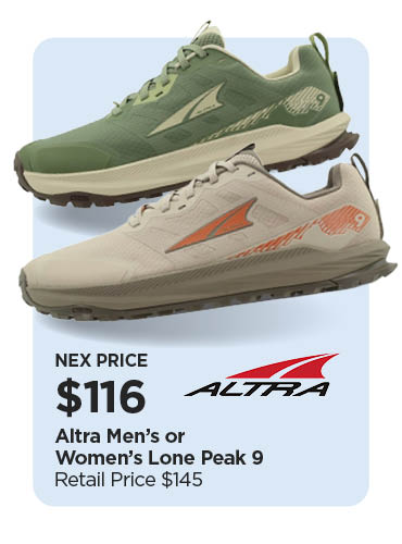 $116 Altra Lone Peak 9 Trail Running Shoe