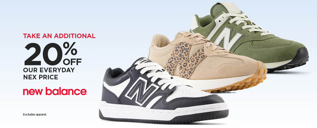 Take An Additional 20% Off Our Everyday NEX Price New Balance