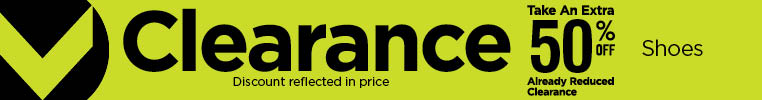 Take an extra 50% off already reduced clearance shoes