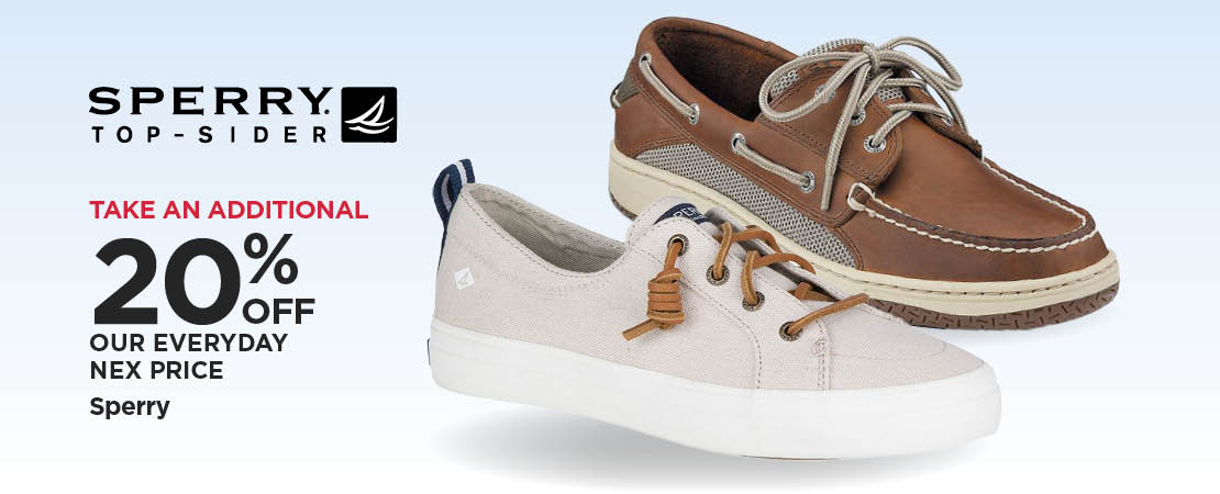 Take An Additional 20% Off Our Everyday NEX Price Sperry