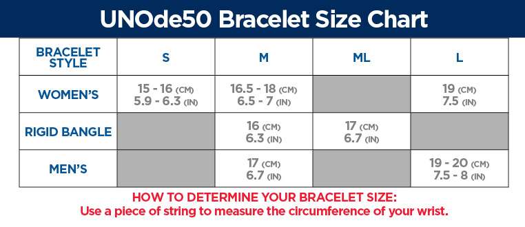 Bracelet Size Chart Men