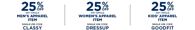 Save with apparel coupons