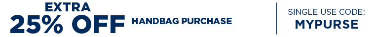 Extra 25% Off Handbag Purchase