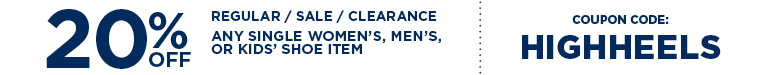 20% off Any Single Shoe Item