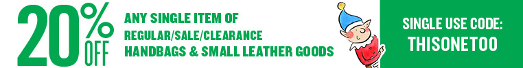 20% off Any Single Item in Handbags & Small Leather Goods
