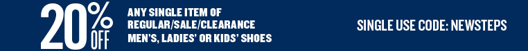 20% Off Any Single Item in Shoes