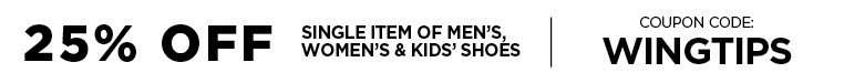 25% off Any Single Shoe Item