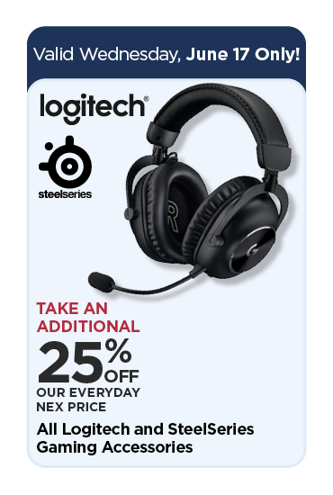 25% off all Logitech Gaming Accessories