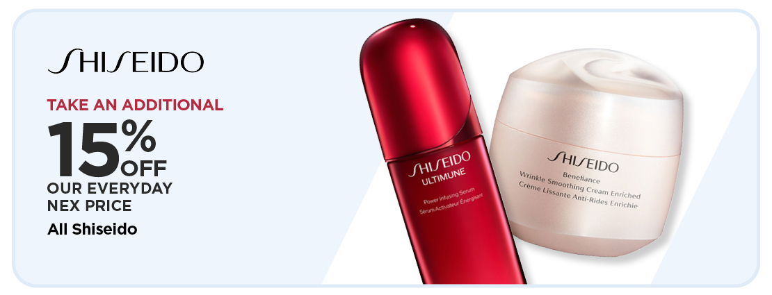 15% OFF EDLP Entire Brand Shiseido