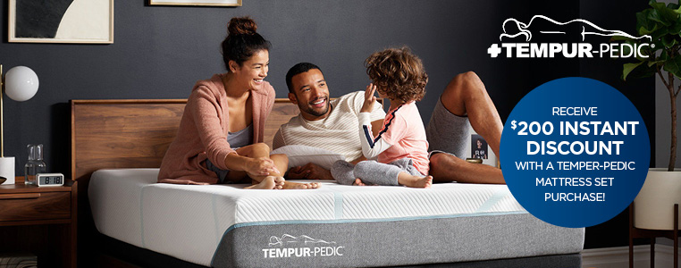 $200 Instant Discount On Any Tempur-Pedic Mattress Set Purchase