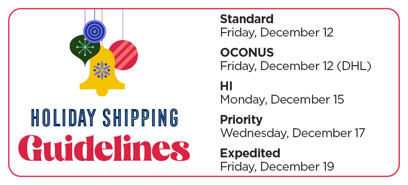 Holiday Shipping Times