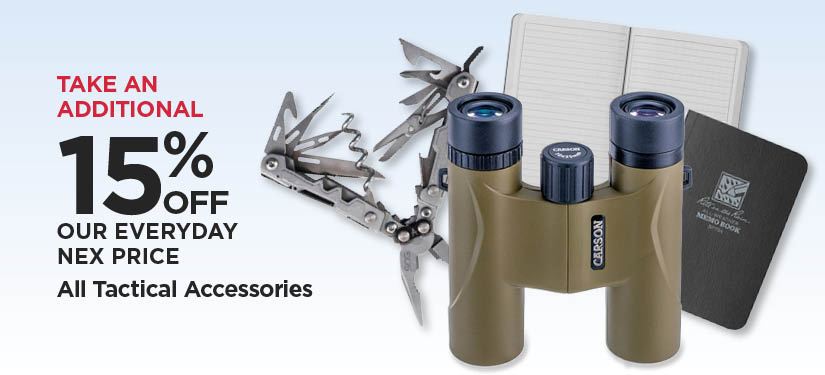 Take An Additional 15% Off Our Everyday NEX Price All Tactical Accessories