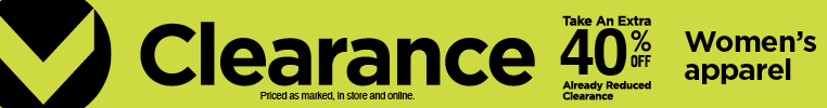 Extra 40% off Clearance Womens Apparel