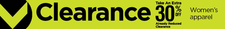 Take an extra 30% off clearance apparel