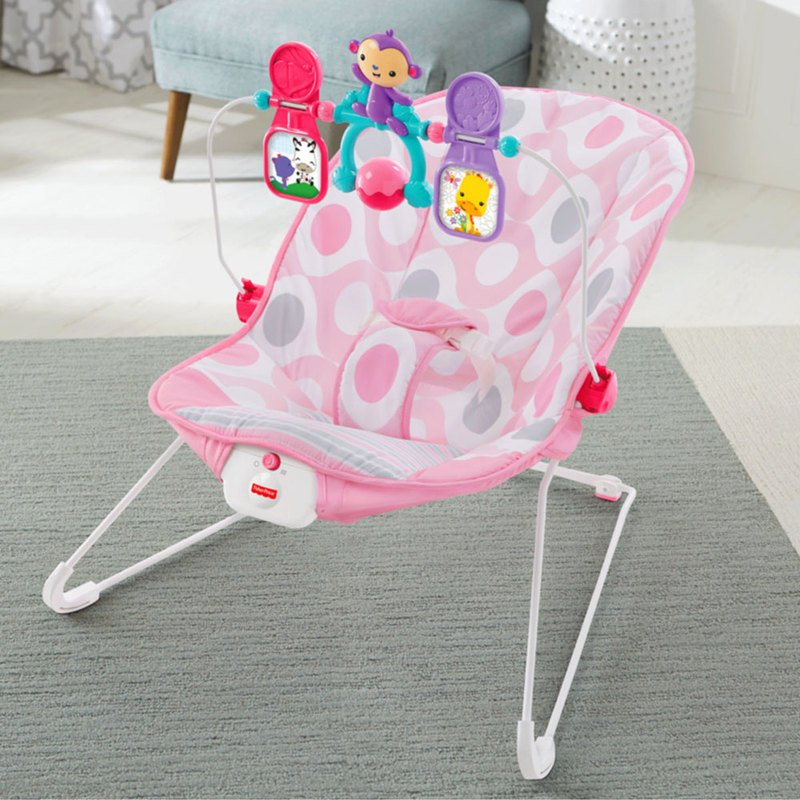 fisher price baby bouncer pink