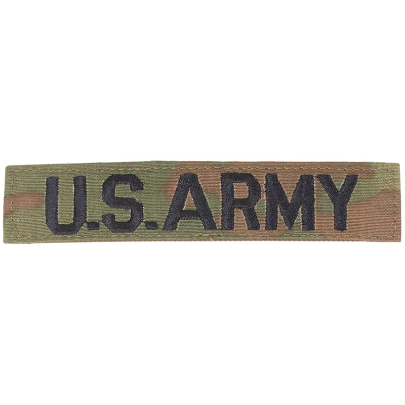 Army Name Tape: US Army - embroidered on OCP with Hook