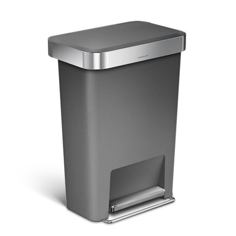 Simplehuman 45 Liter Rectangle Step Can With Liner Pocket, K Liner, Trash  Cans & Recycling Bins