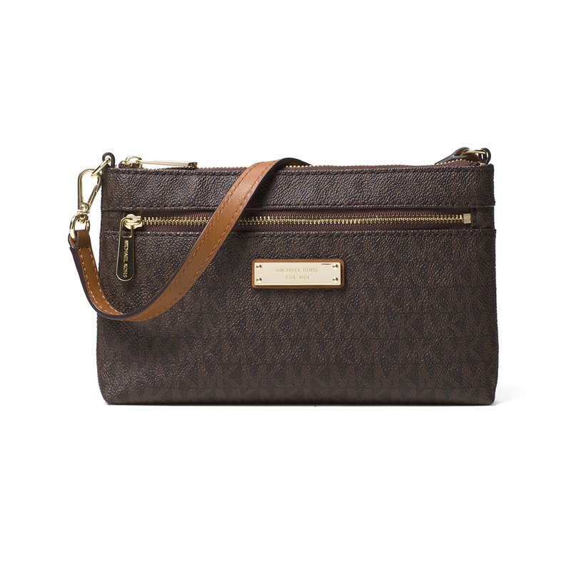 mk signature large wristlet