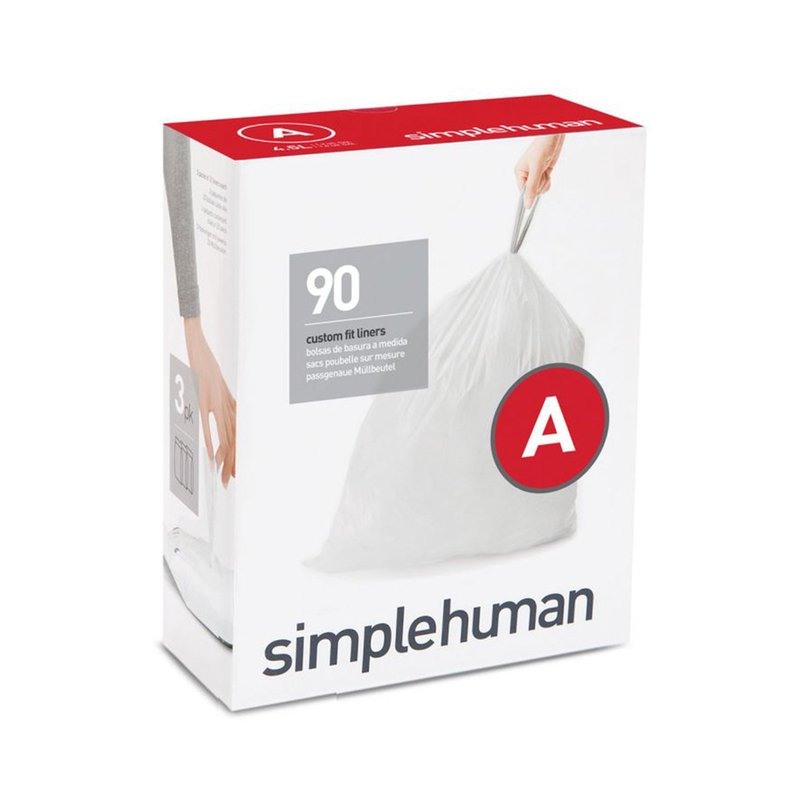 90 ct. Simplehuman Size B Custom Fit Drawstring Trash Bags Liners - 90 Bags