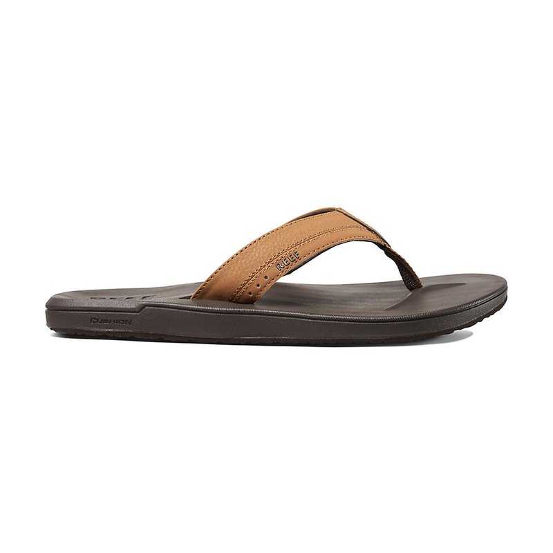 Reef Mens Leather Contoured Cushion Sandal