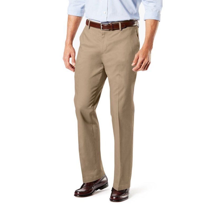 Dockers Men's Signature Khaki Straight Fit Flat Front Pants | Casual ...