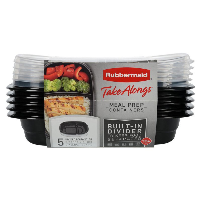 Rubbermaid Takealongs 5-piece Meal Prep Food Containers