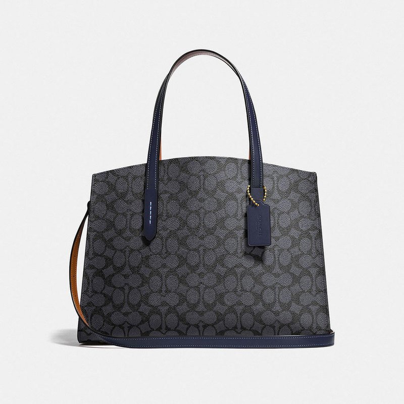 coach coated canvas signature charlie carryall