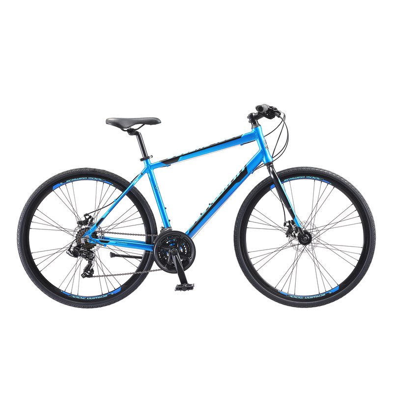 Schwinn Men s Volare 1200 Sport Hybrid 700c Matte Blue Bike Adult Bikes Fitness Shop Your Navy Exchange Official Site