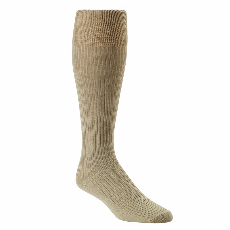 Jefferies Socks Mens Microfiber Dress Rib Over the Calf Socks 2 Pair