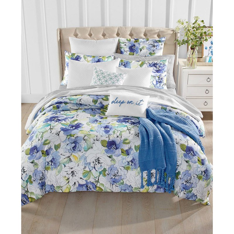 Charter Club Sketch Flo Comforter Full Queen Comforter Sets