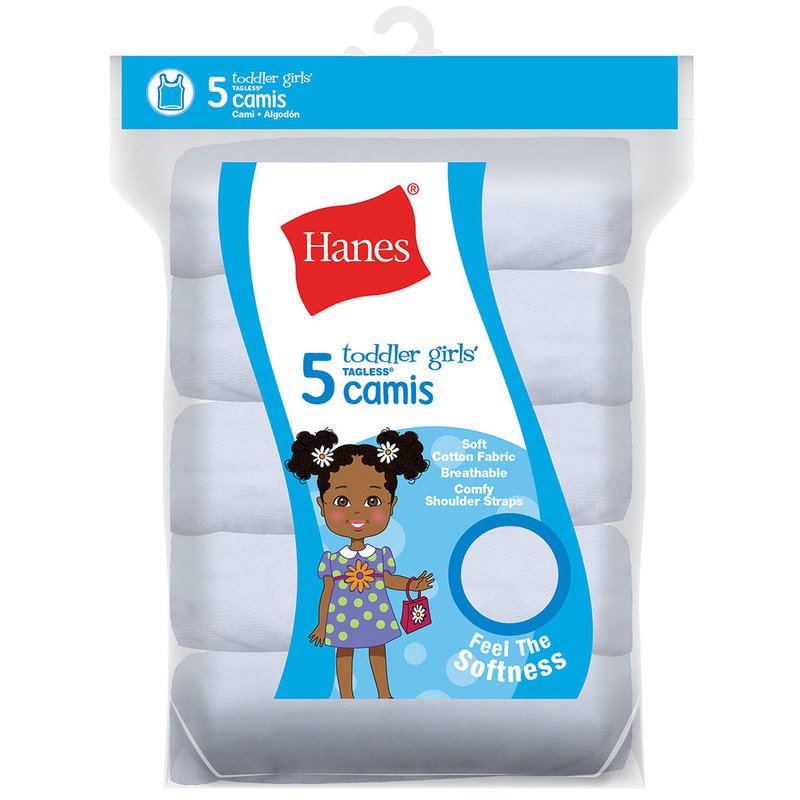 Hanes Toddler Girls' 5-pack Camisoles, Toddler Girls' Socks & Underwear