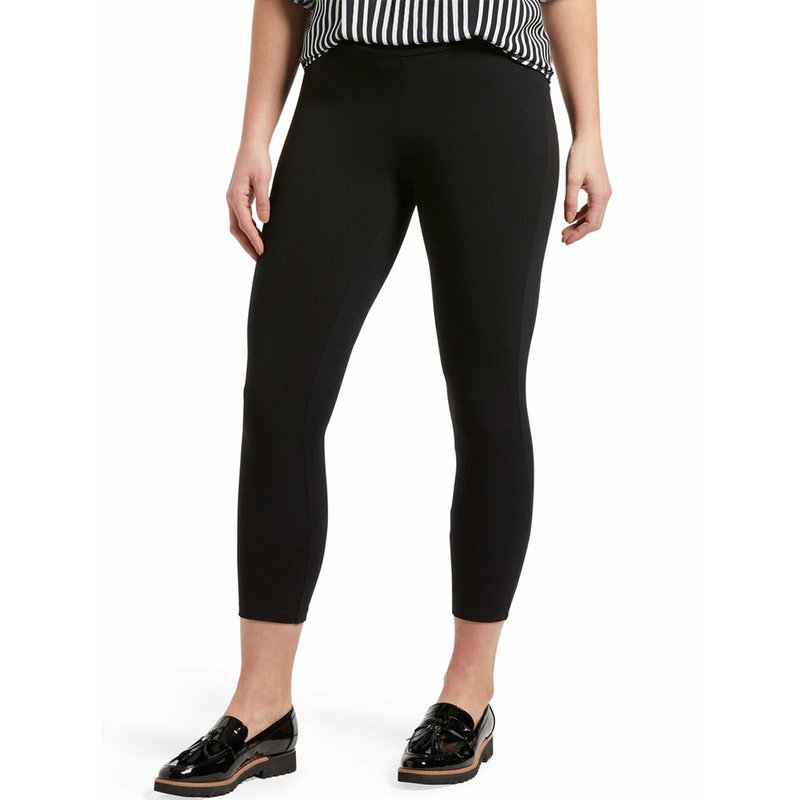 Hue Women's Wide Waistband Blackout Cotton Capris, Women's Casual  Leggings, & Tights