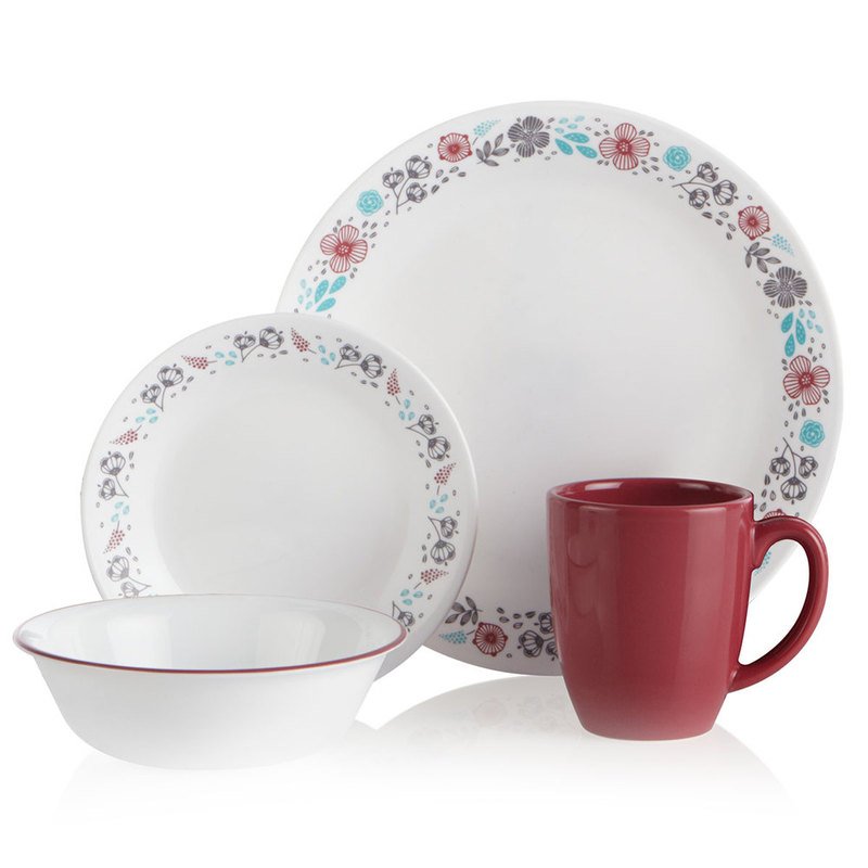 Corelle 16 Piece Nordic Blooms Dinnerware Set Dinnerware Sets For The Home Shop Your Navy Exchange Official Site