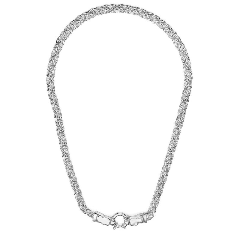 3mm Byzantine Chain Sterling Silver Necklace