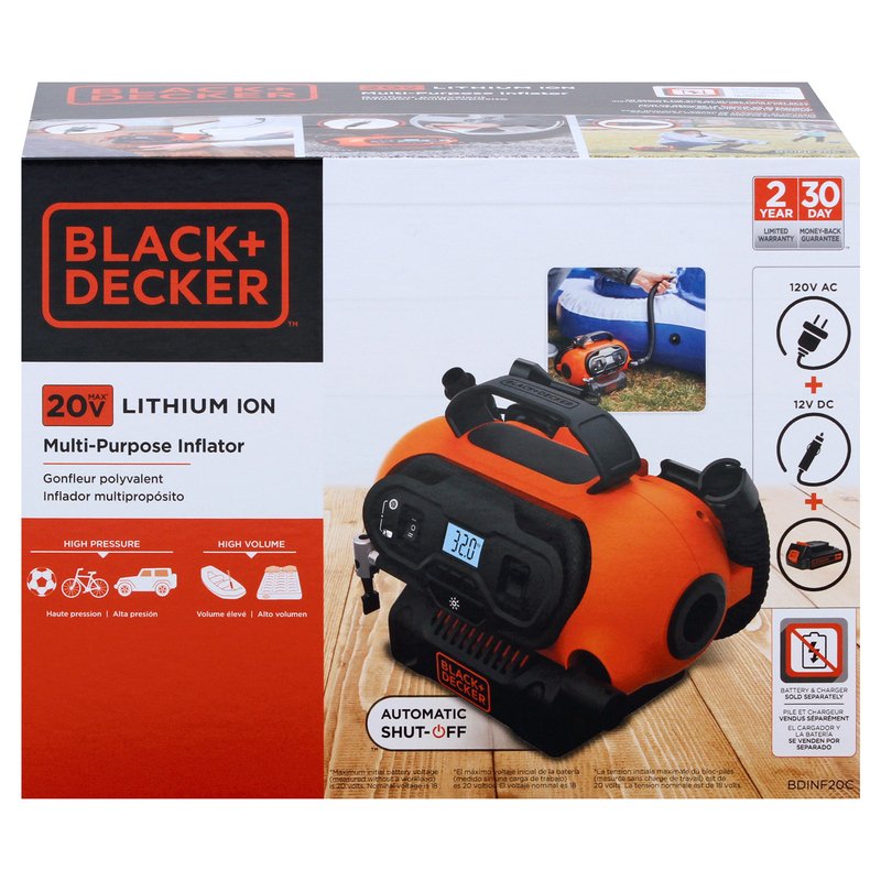 Black & Decker 20-volt Max Multi-purpose Inflator, Power Tools