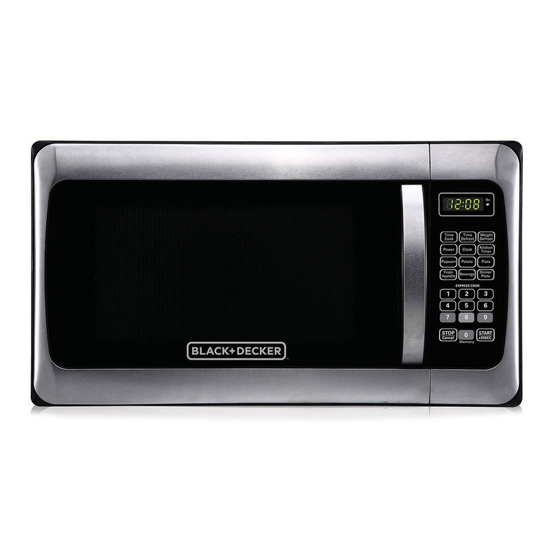 1.1 cu ft microwave black