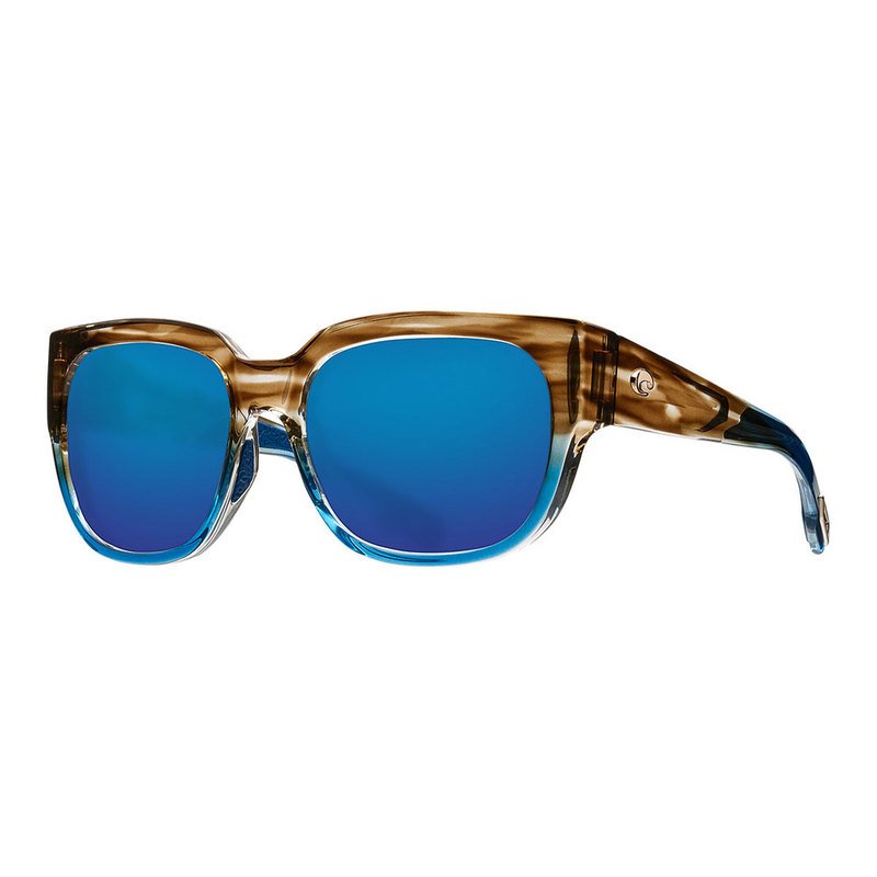 Costa Del Mar Unisex Waterwoman Shiny Wahoo Blue Mirror Polarized