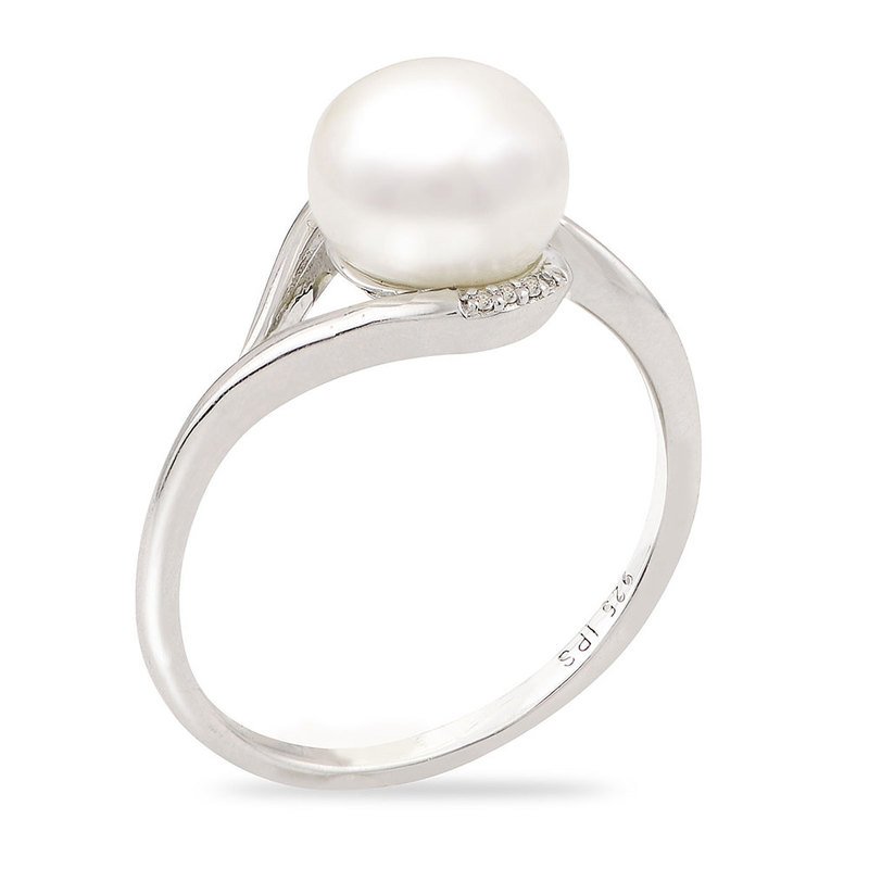 Imperial Freshwater Cultured Pearl And White Topaz Ring Sterling Silver Gemstone Rings Accessories Shop Your Navy Exchange Official Site