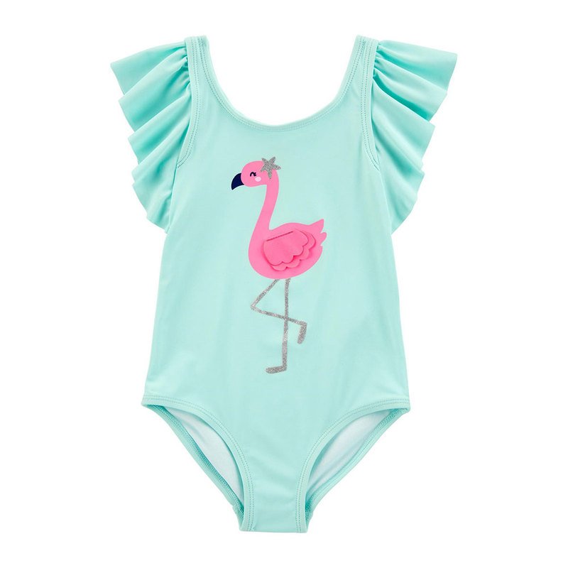 Carters Baby Girls' 1 Piece Flamingo Swimsuit Baby Girls' Swimwear