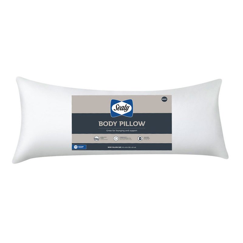 Sealy Extra Firm Side Sleeper Bed Throw Pillow, White, JUMBO