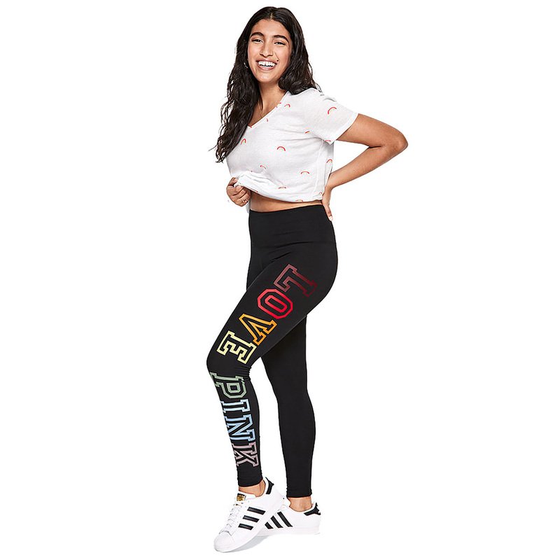 Pink cotton high waisted legging Clearance