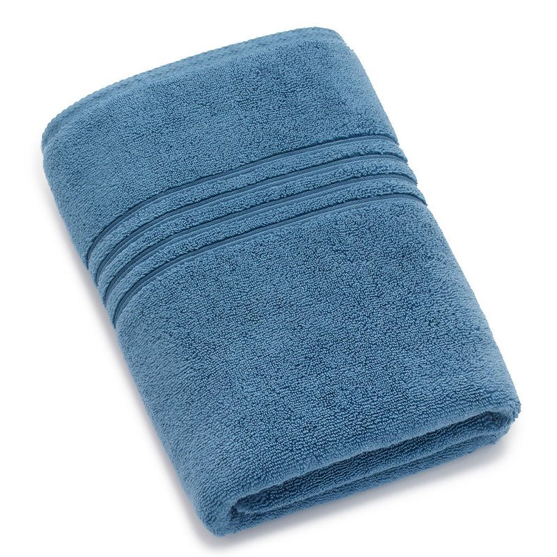 Terry Cotton Bath Towel Sheet, Set of 4, Nautical Teal