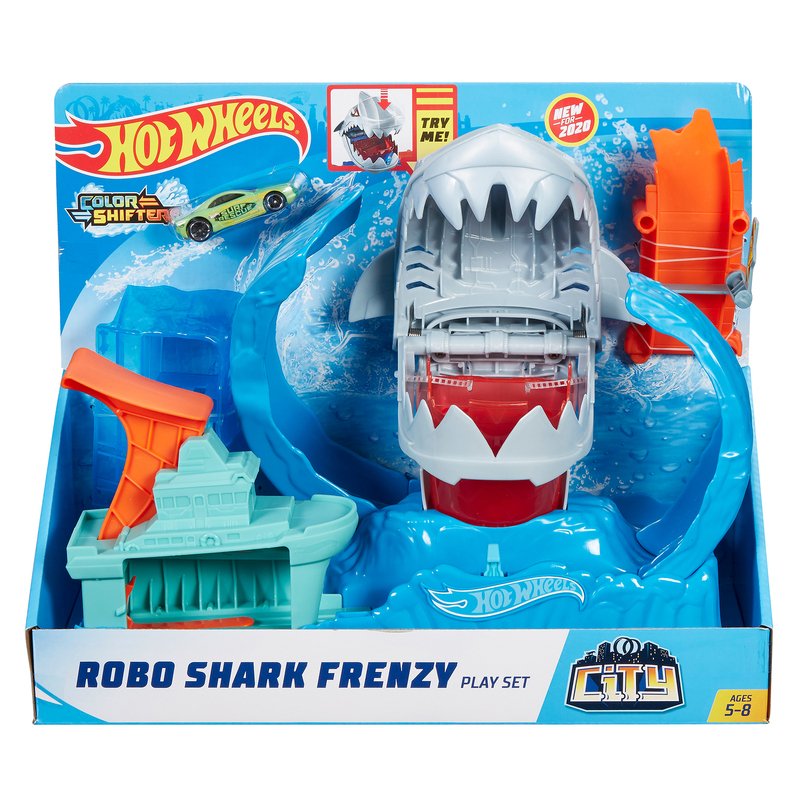 Hot Wheels City Robo Shark Frenzy Racetracks Playsets Toys Shop Your Navy Exchange Official Site