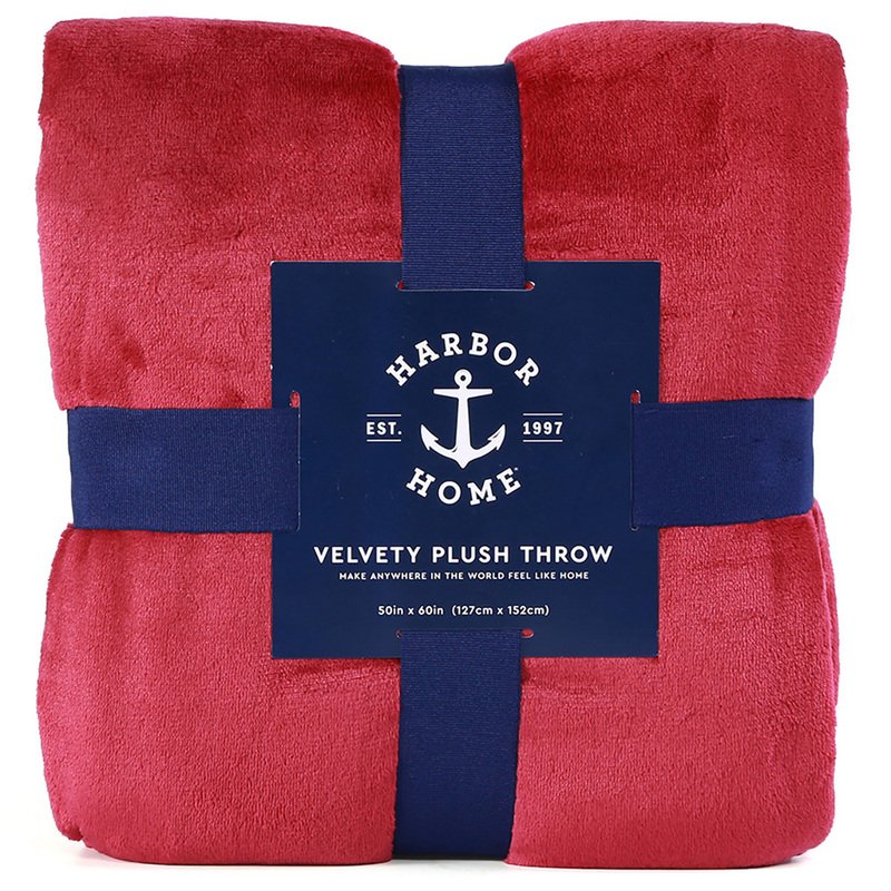 Harbor Home Velvety Plush Throw, Decorative Throw Blankets