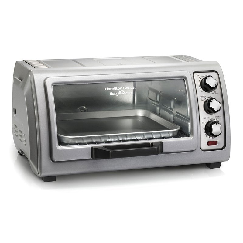 Hamilton Beach Easy Reach Toaster Oven With Roll-top Door