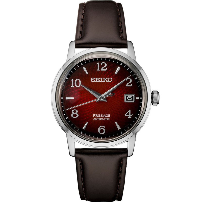 Seiko Presage Time Negroni Automatic Leather Strap Watch | Men's Watches | Accessories Shop Your Navy Exchange - Official Site