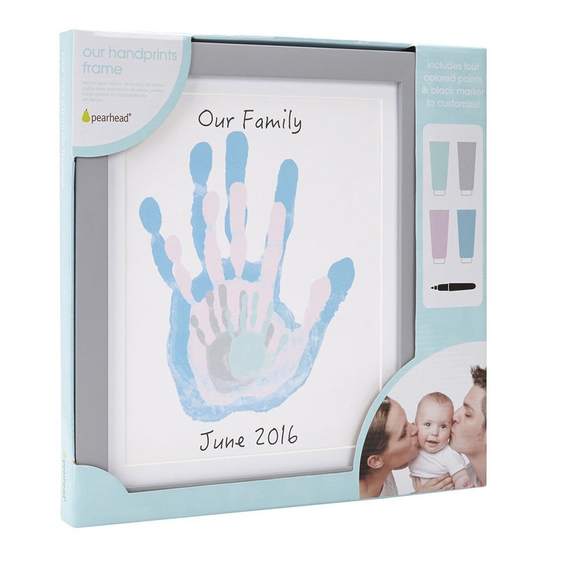Pearhead Family Handprints Frame, Diy Keepsake Kit, Baby Shower Gifts