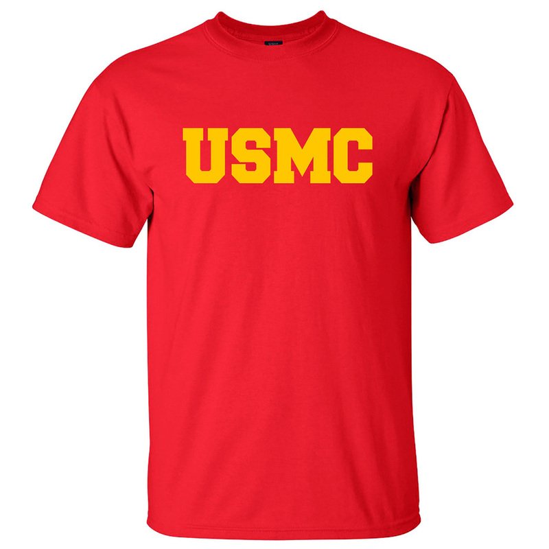 Maglietta U.S. Marine Corps Icon Sports – Uomo, 100% Cotone, Con Data Di Fondazione, Colletto Senza Etichetta