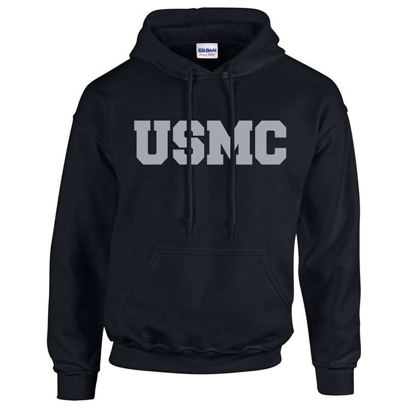 Usmc black 2025 hoodie